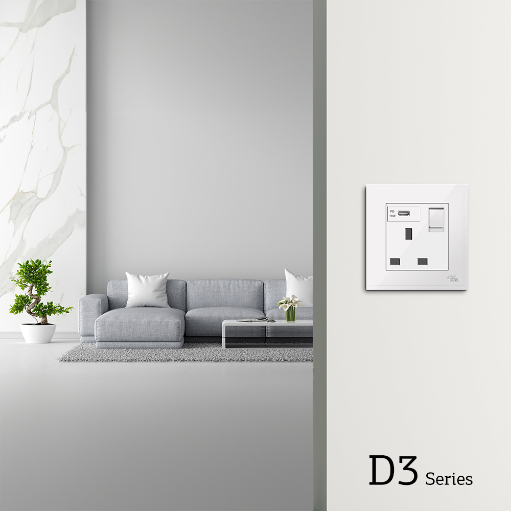 CMPL SOKO 1G SW 13A 2P WH D3+USBC C