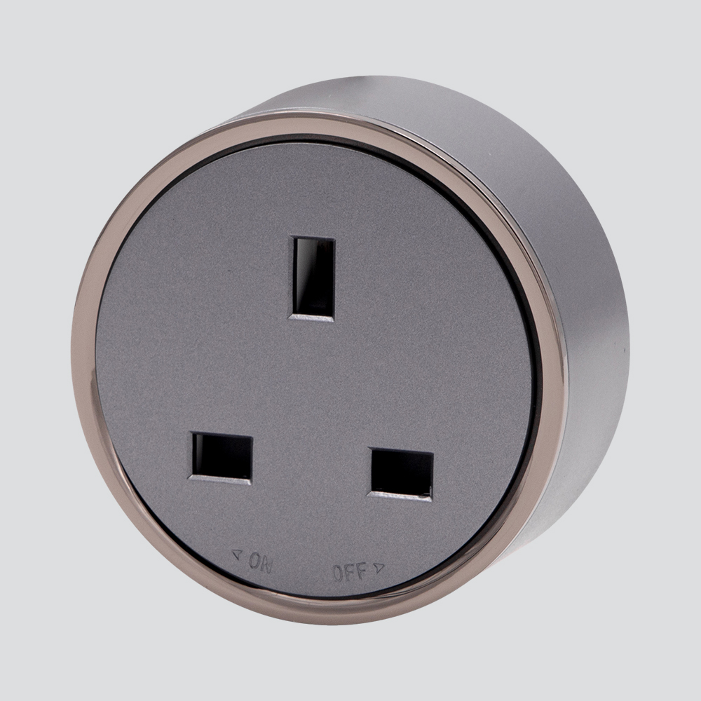 Almira Universal Socket ,13A ,LED lights Bottom Illumination , installing on Track Socket