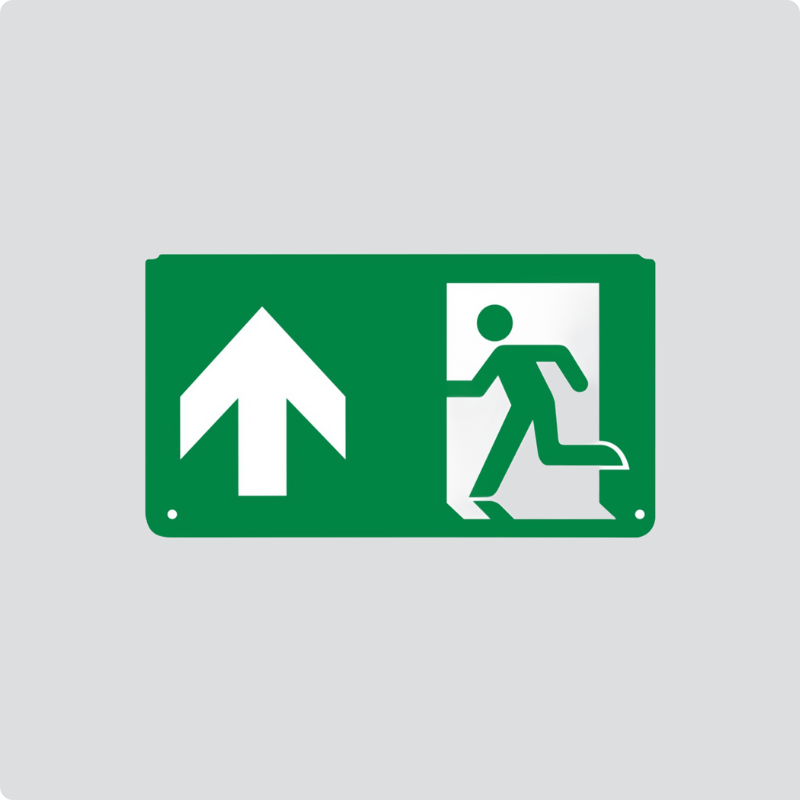 EXIT Directional Arrow Sticker – Up Arrow (Legend Label)