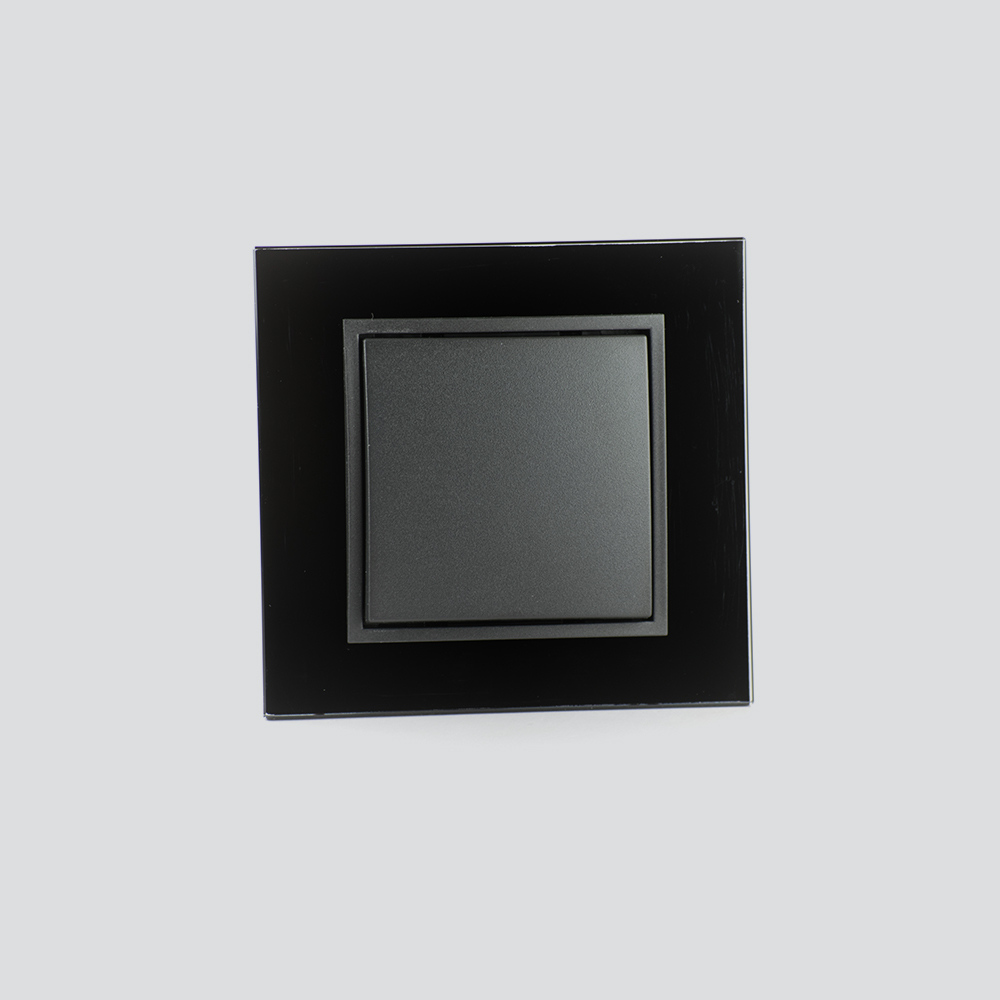 Switch 1G 2W B.7 Glas. Black