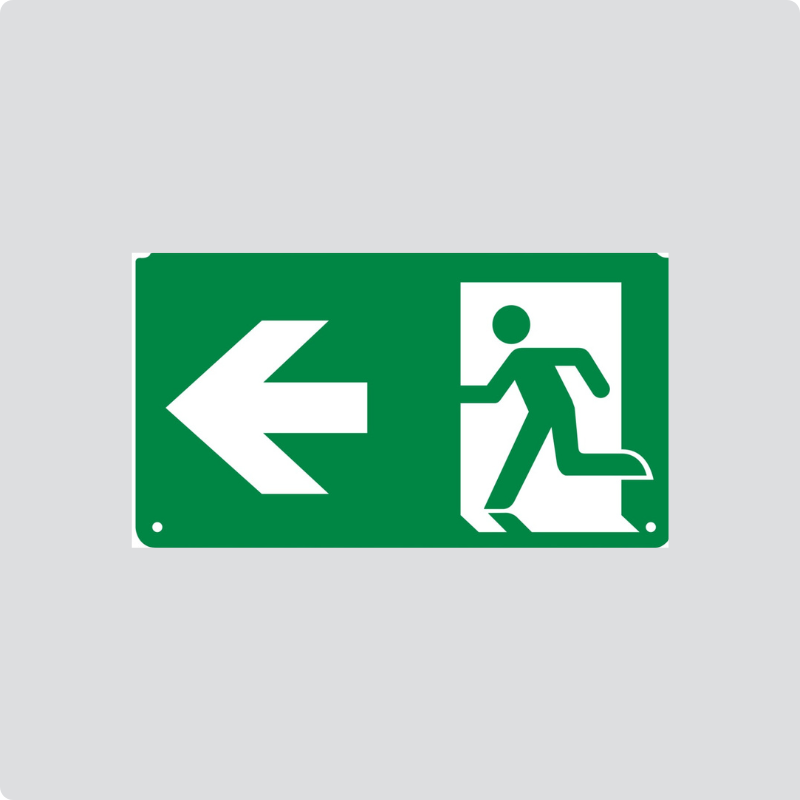 EXIT Directional Arrow Sticker – Left Arrow (Legend Label)
