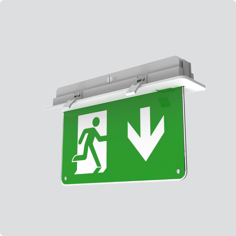LED Emergency Exit Sign – Double Sided – 3W – 3 Hours – 5-in-1 Mounting