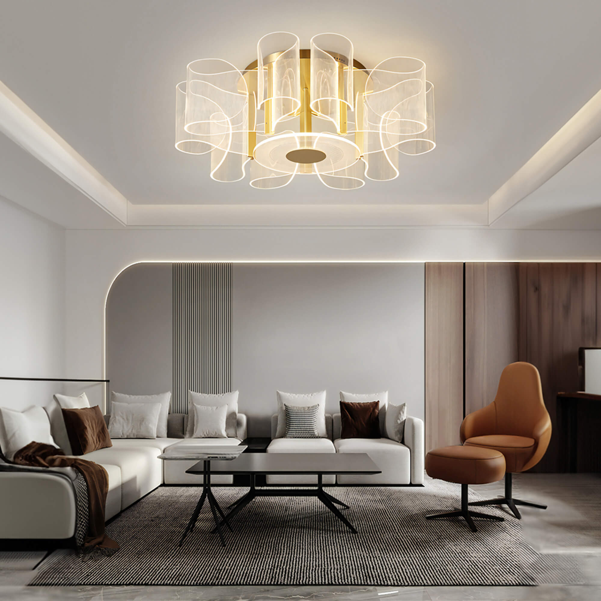 CEIL-S INT-80W-LED-GD 785*260mm SILVA