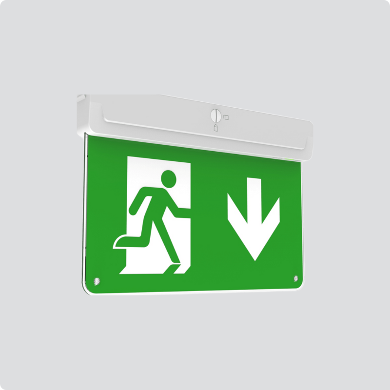 LED Emergency Exit Sign – Double Sided – 3W – 3 Hours – 5-in-1 Mounting